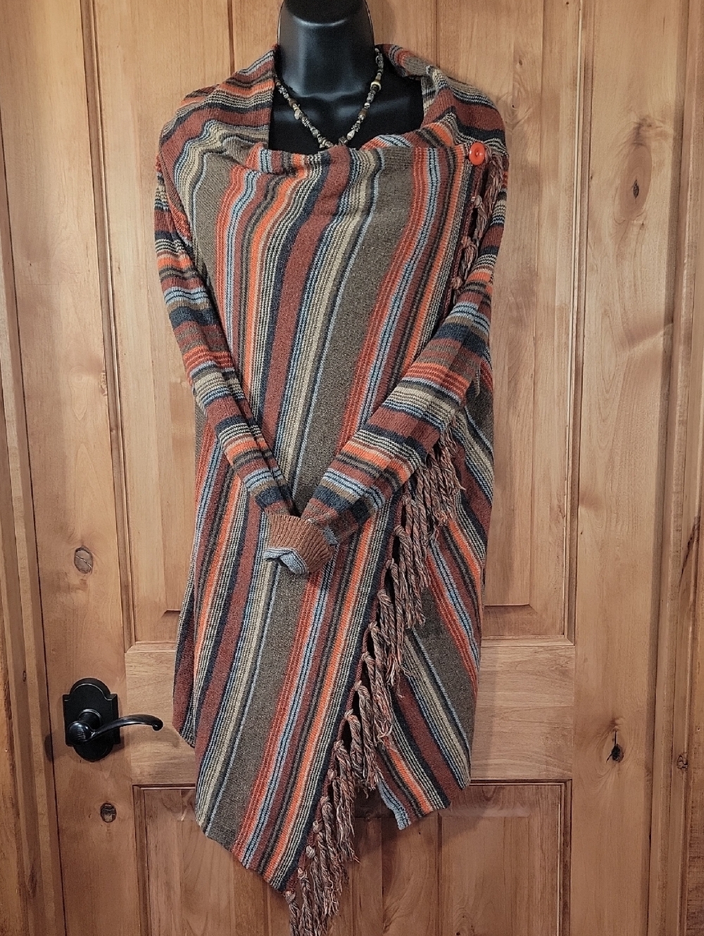 Serape Stripe Asymmetrical Cardigan